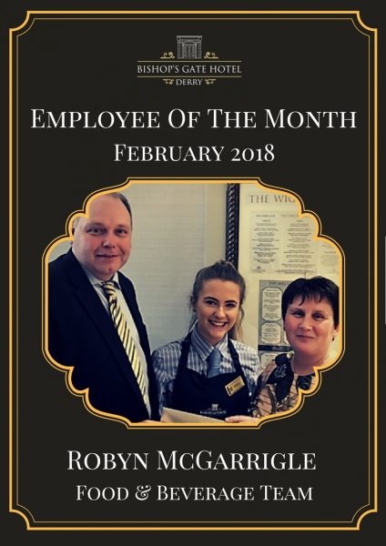 bishops gate hotel employee of the month award employee of the month prize